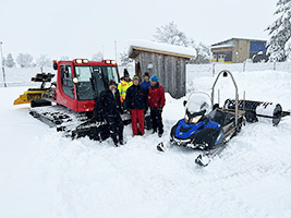 Das aktuelle Spurerteam am 02.12.2023: von links nach rechtsRemig Wei (Betzigau), Jrgen Holdenried, Gnter Mgele, Robin Holdenreidund Georg Eberle (alle Wildpoldsried)